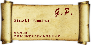 Gisztl Pamina névjegykártya